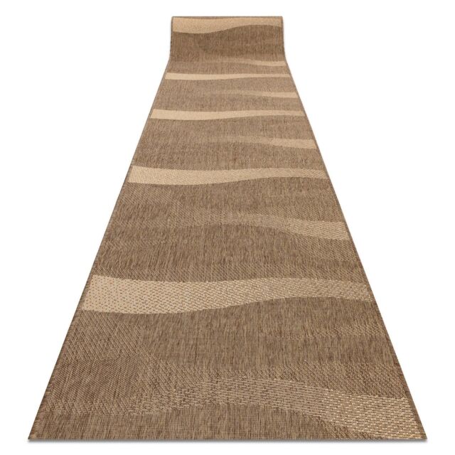 RugsX Sizal Floorlux Runner in Brown - Size: 70 cm x 470 cm - image 1