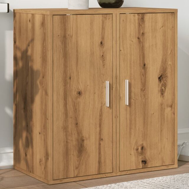 Berkfield Home Shoe Cabinets 2 pcs Artisan Oak 32x35x70 cm Engineered Wood in Brown - Size: 32 x 35 x 70 cm - image 1