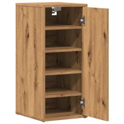 Berkfield Home Shoe Cabinets 2 pcs Artisan Oak 32x35x70 cm Engineered Wood in Brown - Size: 32 x 35 x 70 cm - thumbnail 6