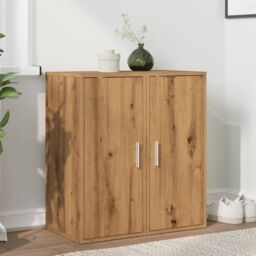 Berkfield Home Shoe Cabinets 2 pcs Artisan Oak 32x35x70 cm Engineered Wood in Brown - Size: 32 x 35 x 70 cm - thumbnail 3