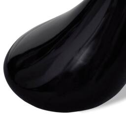Berkfield Home Coffee Table with Round Glass Top High Gloss Black - thumbnail 6
