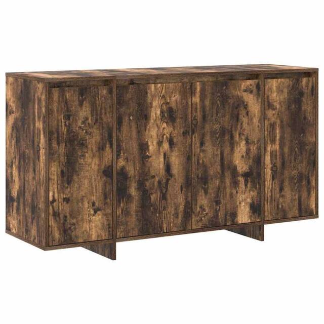 Berkfield Home Smoked Oak Sideboard Smoked oak Wood 135 x 41 x 75 cm Storage in Brown - image 1