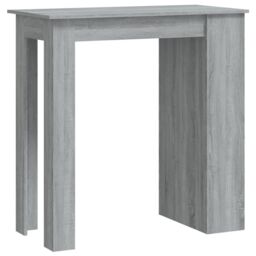 Berkfield Home Bar Table with Storage Rack Grey Sonoma 102x50x103.5cm Engineered Wood - Size: 102x50x103.5 cm - thumbnail 2