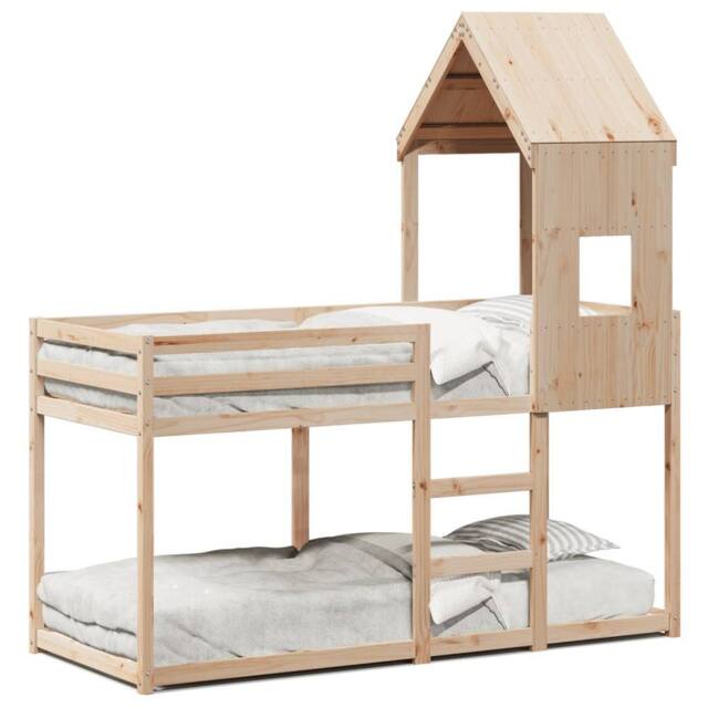 Berkfield Home Bunk Bed without Mattress 80x200 cm Solid Wood Pine in Light Tan - image 1