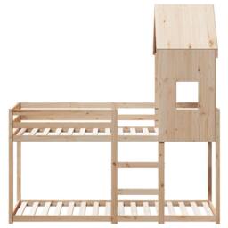 Berkfield Home Bunk Bed without Mattress 80x200 cm Solid Wood Pine in Light Tan - thumbnail 4