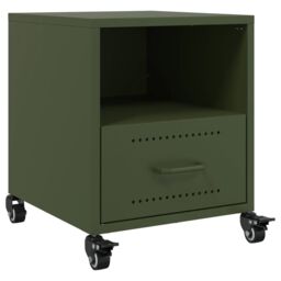 Berkfield Home Bedside Cabinets 2 pcs Olive Green 36x39x43.5 cm Steel - thumbnail 6