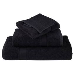 Berkfield Home Premium Soap Towels SOLUND 4 pcs Black 30x30 cm 600 gsm - thumbnail 4