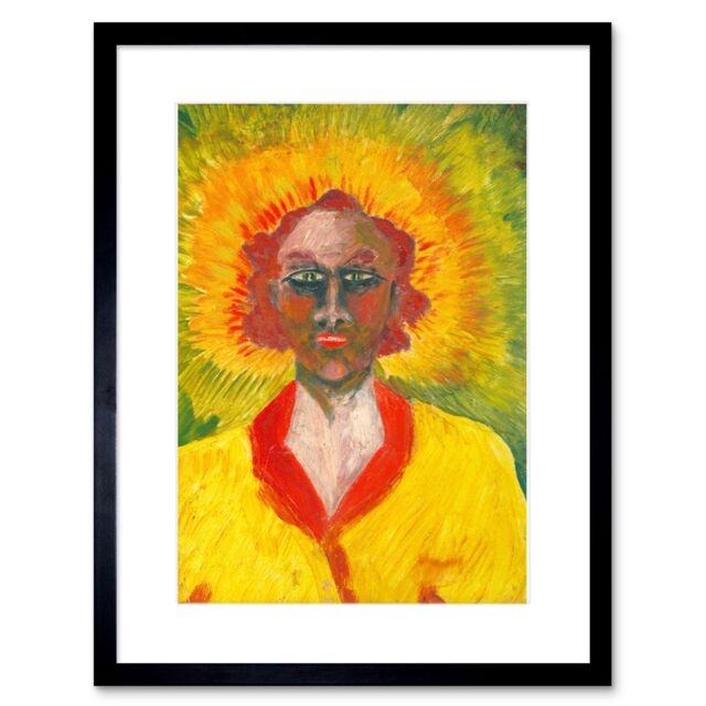 "Artery8 Wall Art Print Crowley The Sun Framed in Black - Size: W7"" x H9""" - image 1