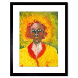 "Artery8 Wall Art Print Crowley The Sun Framed in Black - Size: W7"" x H9""" - thumbnail 1