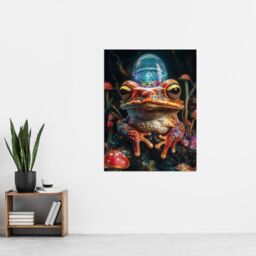 "Artery8 Surreal Toad Mushrooms Trippy Psychedelic Art Wall Art Print - Size: W18"" x H24""" - thumbnail 4