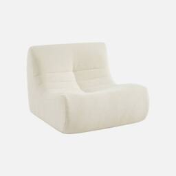 sweeek Pair Of 1-seater Armchairs In Boucle Fabric in White - thumbnail 2