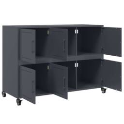 Berkfield Home Sideboard Anthracite 100.5x39x72 cm Steel in Dark Grey - thumbnail 9