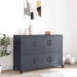 Berkfield Home Sideboard Anthracite 100.5x39x72 cm Steel in Dark Grey