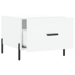 Berkfield Home Coffee Table White 50x50x40 cm Engineered Wood - Size: 50 x 50 x 40 cm - thumbnail 6