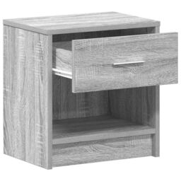 Berkfield Home Bedside Cabinets 2 pcs with Drawer Grey Sonoma 39x28x41 cm in Brown - Size: 39 x 28 x 41 cm - thumbnail 5