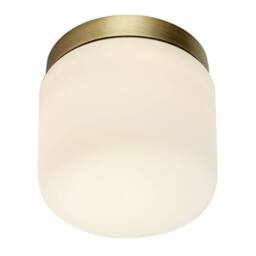 Happy Homewares Modern Bathroom LED Ceiling Light in Antique Brass with Glass Shade in Metallic Gold - thumbnail 5