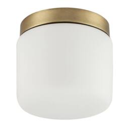 Happy Homewares Modern Bathroom LED Ceiling Light in Antique Brass with Glass Shade in Metallic Gold - thumbnail 3