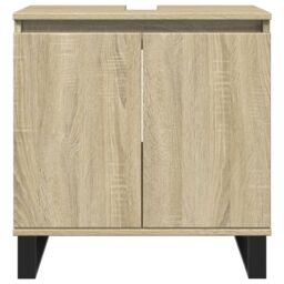 Berkfield Home 3 Piece Bathroom Furniture Set Sonoma Oak Engineered Wood in Brown - thumbnail 5
