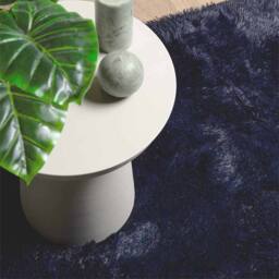 Berkfield Home Shaggy Rug High Pile NAVARRA Navy 200x290 cm Polyester - Size: Medium - thumbnail 8