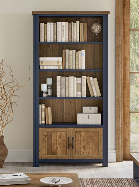 Baumhaus Splash of Blue - Large Open Bookcase with Doors - image 1