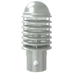 Berkfield Home Outdoor Wall Light with Sensor Silver Stainless Steel - thumbnail 4