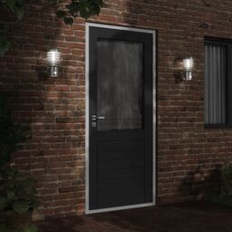 Berkfield Home Outdoor Wall Light with Sensor Silver Stainless Steel - thumbnail 3