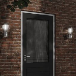 Berkfield Home Outdoor Wall Light with Sensor Silver Stainless Steel - thumbnail 1