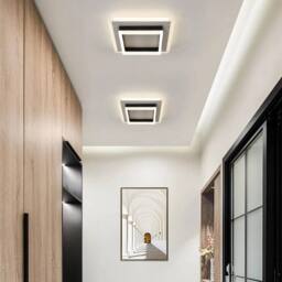 EONLION Modern LED Ceiling Light 30W 4500K Square Flush Mount Lamp Bedroom in Black - thumbnail 4