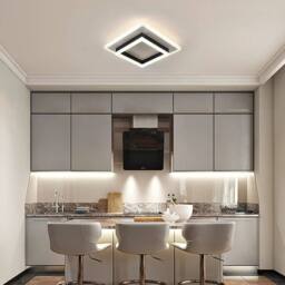 EONLION Modern LED Ceiling Light 30W 4500K Square Flush Mount Lamp Bedroom in Black - thumbnail 3