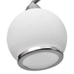 Berkfield Home Ceiling Lamp with Glass Shades on Waving Rail for 3 E14 Bulb in White - thumbnail 4