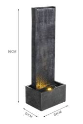 Garden Sanctuary Wall Standing Stone Feature Outdoor Water Fountain in Natural - thumbnail 6