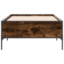 Berkfield Home Bed Frame without Mattress Smoked Oak 75x190 cm Small Single in Brown - thumbnail 4
