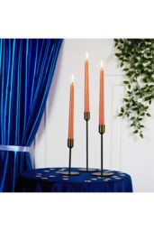 Deco Express Set of 6 Taper Candles in Orange - thumbnail 5