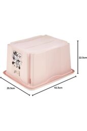 Keeeper Set of 2 Minnie Mouse Turn Around Stackable Box 24 Litre with Lid - Nordic Pink - thumbnail 5