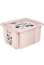Keeeper Set of 2 Minnie Mouse Turn Around Stackable Box 24 Litre with Lid - Nordic Pink - thumbnail 2