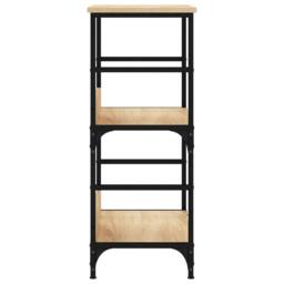 Berkfield Home Decorative Bookshelf Sonoma Oak 50x33x82 cm Engineered Wood in Light Tan - Size: 50 x 33 x 82 cm - thumbnail 5