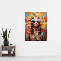 Artery8 Flower Power Fanfare Florals Maximalist Bright Bold Colourful Abstract Artwork Extra Large XL Unframed Wall Art Poster Print - thumbnail 4