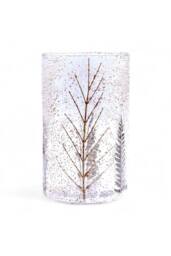 KDMD Natural Floral Glass Vase & Candle Holder - Pino 19x11cm in Clear - Size: 19x11 cm - thumbnail 2