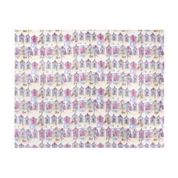Furn Beach Huts Printed Soft Fleece Throw - Size: 130 cm x 150 cm - thumbnail 2