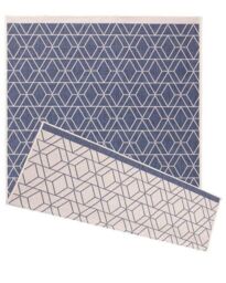 THE RUGS Reversible Outdoor Rugs in Diamonds Design Duo Weave Collection in Blue - Size: 120 cm x 170 cm - thumbnail 2