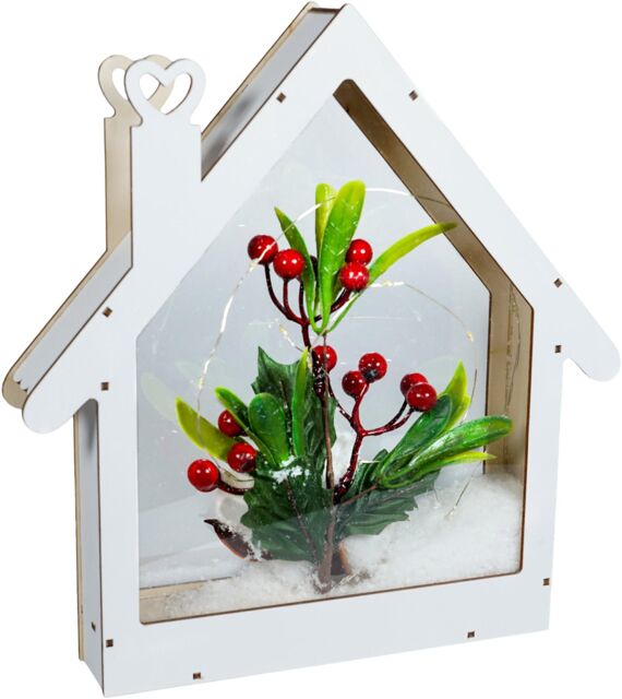 Xmas Haus Festive Light Up LED Window in White - image 1