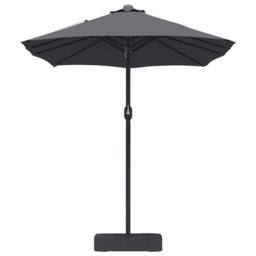 Berkfield Home Modern Garden Parasol Folding Anthracite 385 x 209 x 244 cm Fabric in Charcoal - thumbnail 5