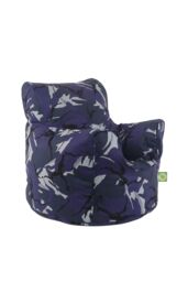 Bean Lazy Boy's Cotton Blue Urban Camo Bean Bag Arm Chair Toddler Size in Dark Blue - Size: Small - thumbnail 2