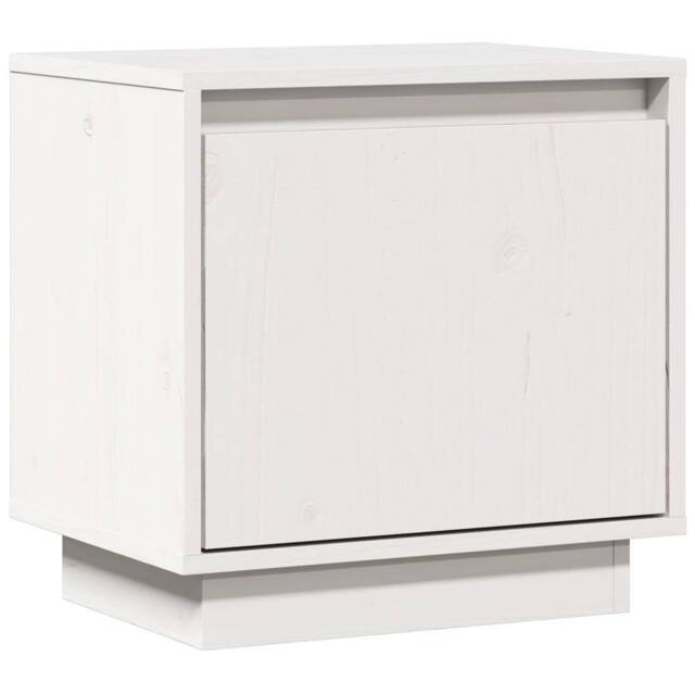 Berkfield Home Bedside Cabinet White 40x30x40 cm Solid Wood Pine - Size: 40 x 30 x 40 cm - image 1