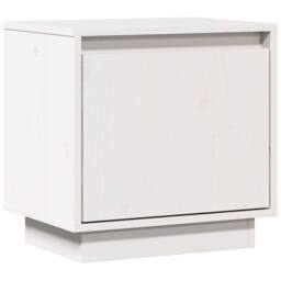 Berkfield Home Bedside Cabinet White 40x30x40 cm Solid Wood Pine - Size: 40 x 30 x 40 cm - thumbnail 1