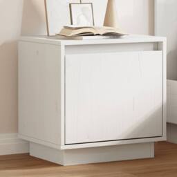 Berkfield Home Bedside Cabinet White 40x30x40 cm Solid Wood Pine - Size: 40 x 30 x 40 cm - thumbnail 2