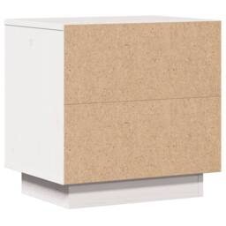Berkfield Home Bedside Cabinet White 40x30x40 cm Solid Wood Pine - Size: 40 x 30 x 40 cm - thumbnail 7