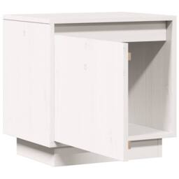 Berkfield Home Bedside Cabinet White 40x30x40 cm Solid Wood Pine - Size: 40 x 30 x 40 cm - thumbnail 5