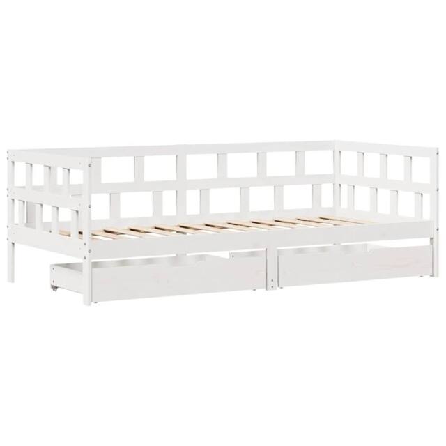 Berkfield Home Practical Daybed with Drawers without Mattress White 80x200 cm So - image 1