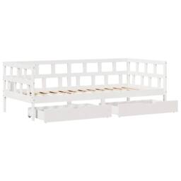 Berkfield Home Practical Daybed with Drawers without Mattress White 80x200 cm So - thumbnail 9